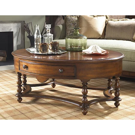 Elegant Oval Cocktail Table